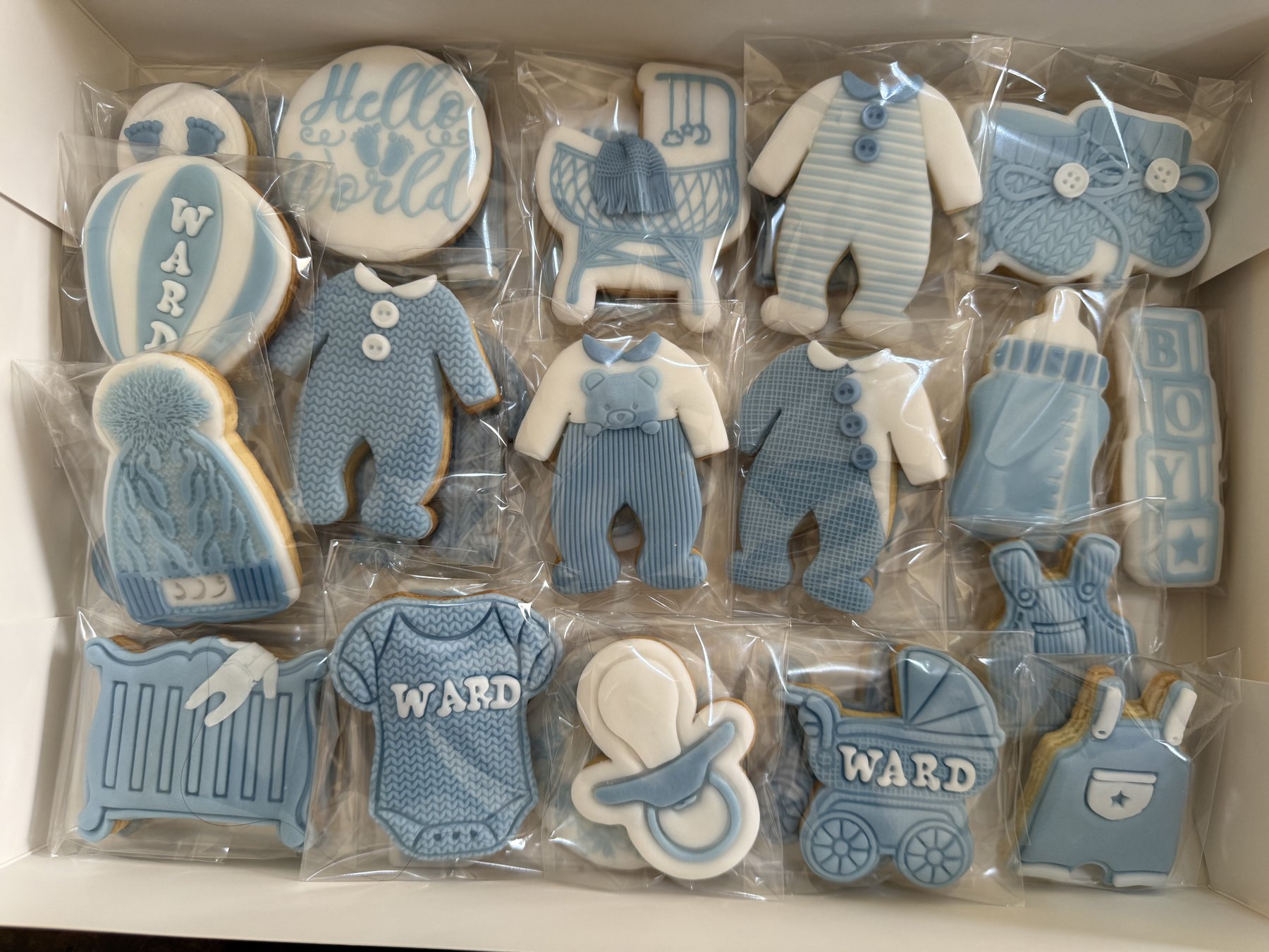 Knitted Blue Baby Box
